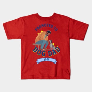 Promoted to Dog Dad 2024 Kids T-Shirt